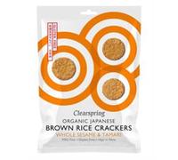Clearspring Organic Japanese Brown Rice Crackers - Whole Sesame - 40 g