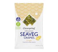 Clearspring Organic Seaveg Crispies Ginger | 4g X 1| 47% Toasted Nori & 2% Chilli | Great Taste Award Winner | Sugar Free | High in Fibre | Source of Protein | Gluten Free | Vegan