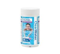 Clearwater 1 kg Multifunction Chlorine Tablets, 4-in-1 Dispenser Tablets (Sanitiser, Stabiliser, Algaecide and Clarifier) for Pools and Hot Tubs, 50