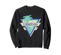 Clearwater Beach Florida Retro 80s Geometric Beach Vacation Sweatshirt