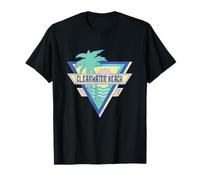 Clearwater Beach Florida Retro 80s Geometric Beach Vacation T-Shirt