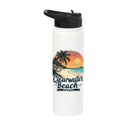 Clearwater Beach Florida Sunset Paradise Stainless Steel Insulated Water Bottle