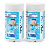 Clearwater Chlorine Granules for Hot Tub Spa and Swimming Pool Water Treatment for Rapid Disinfecting and Cleaning, 2kg