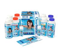 Clearwater Hot Tub Chemical XL Starter Kit, Includes Chlorine Granules and Dip Test Strips