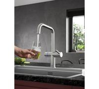 Clearwater Magus 4 Electronic 4In1 Filtered Instant Kettle Kitchen Tap & Filtered Cold, Cold & Hot Brushed Nickel Pvd - Mae4Bn