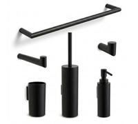 Clearwater Mio Comprehensive Bathroom Accessories Pack - Matt Black