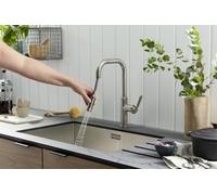 Clearwater Pioneer U Spout Pull Out With Twin Spray Kitchen Brushed Nickel- Pil40Bn