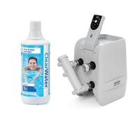 Clearwater Scale and Stain Controller Treatment for Filter Pumps, Hot Tubs, Spas and Pools, 1 Litre, White (1L + Limescale Kit)