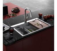Clearwater Urban Stainless Steel 1 Bowl Kitchen Sink - Ucs003 - With Pop Up Waste Kit & Chopping Board + Tray