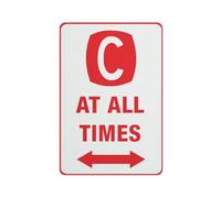 Clearway At All Times - Two Way Arrow Sign Sign, 8 X 12 Grade Sheeting Rust Free Aluminum, Weather Resistant, Waterproof, Easy To Mount