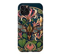 Clearwing Hummingbird Moth witHoneysuckle Art Nouveau Case for iPhone 11 Pro