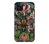 Clearwing Hummingbird Moth witHoneysuckle Art Nouveau Case for iPhone 11 Pro Max