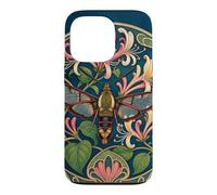 Clearwing Hummingbird Moth witHoneysuckle Art Nouveau Case for iPhone 13 Pro