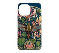 Clearwing Hummingbird Moth witHoneysuckle Art Nouveau Case for iPhone 13 Pro Max