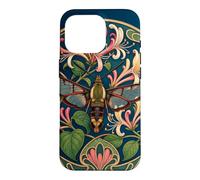 Clearwing Hummingbird Moth witHoneysuckle Art Nouveau Case for iPhone 16 Pro