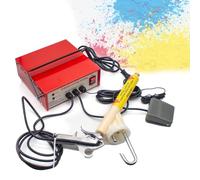 CLEASEBILY Electrostatic Powder Coating Gun,Powder Coating Gun,Portable Powder Coating Gun Paint Spray Gun,with Foot Switch，for Even Coverage on Complex (220v) Unadjustable