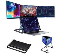 CLEASEBILY Upgraded 3rd Triple Aero 15.6 Pro Max 3 Screen Monitor, 15.6" Fhd 3 Screen Display with USB-C & HDMI, Triple Portable Monitor for Laptop, 1080p Fhd,for Office