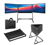 CLEASEBILY Upgraded 3rd Triple Aero 15.6 Pro Max 3 Screen Monitor， One Cable Play HDMI/USB-C Setup， for Windows/Mac/Chrome/for Remote Work, Traders, Programmers，Office (1 Set)
