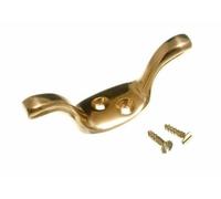 Cleat Hooks Curtain Blind Tie Back Large Solid Brass (Pack of 8)