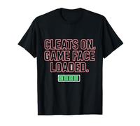 Cleats On Game Face Loaded - Motivational Baseball Design T-Shirt