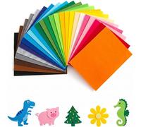CleaZeny 40pcs 20x30cm Coloured Felt Fabric Sheets, Non-Woven Craft Fabric