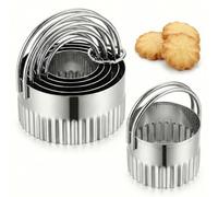 CleaZeny 5-Pcs Stainless Scone Cutter Set for Pastry, Dough and Donuts