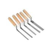 CleaZeny 5-Piece Pointing Trowel Set, Narrow Tuck Pointer Brick Tools | Forged Carbon Steel Blades With Wooden Handles For Precise Brickwork Jointing, Masonry Repairs, And Tile Grouting