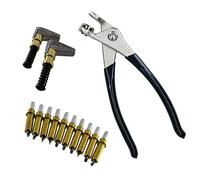 Cleco Temporary Fasteners 3/16" Rivets Pins (10) Pliers and 2 Metal Edge Clamps