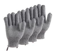 CLEEDY Exfoliating Gloves for Bath, 2 Pairs Extended and Large Exfoliating Gloves for Shower, Spa and Massage, Perfect for Exfoliating Body, Face, Hands and Feet (2 Paris Gary)