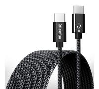 CLEEFUN 10M USB C to USB C Cable, Extra Long PD 60W Type-C to Type-C Fast Charging Charger Lead for MacBook/iPad Pro Air, iPhone Air 17 16 15, Galaxy S25 S24 S23 S22 S21 S20 Note 20, USB 2.0(No Data)