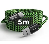 CLEEFUN 5m/16ft Durable Extra Long USB C Cable, USB A to Type C Fast Charging Nylon Charger Lead for Galaxy S25 S24 S23 S22 S21 S20 S10 S9 S8 S21,PS5, Pixel, Switch,Laptops, Tablets