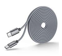 CLEEFUN 5M Long USB C to USB C Cable,Braided Fast Charger 60W PD Type C Lead Compatible with Samsung Galaxy S20 S21 Ultra/Plus,Galaxy Tab S3/S4/S5e/S6,Huawei Mate X Pro,Moto,Xperia,Pixel,Switch