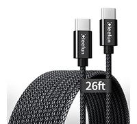 CLEEFUN 8M USB C to USB C Cable,Extra Long PD 60W Type-C to Type-C Fast Charging Charger Lead for iPhone Air 17 16 15, Samsung Galaxy S25 S24 S23 S22 S21 S20 Note 20, MacBook/iPad Air Pro, Huawei&More