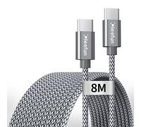 CLEEFUN Extra Long USB C to USB C Cable 8M/26ft, Fast Charging USB Type C to Type C PD 60W Charging lead for iPhone 17 Air 16 15, Samsung Galaxy, Pixel, Switch, Huawei, Lenovo and More