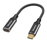 CLEEFUN Short USB C Extension Cable 0.3m/30cm, USB 3.2 Type C to C 100W Fast Charging/10Gpbs Sync 4K 60Hz Male to Female Extender for Samsung Galaxy S23 S22,iphone 15 MacBook ipad Pro/Air,USB C Hub