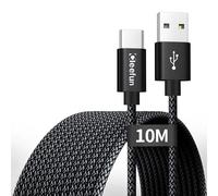 CLEEFUN USB C Cable 10m, USB 2.0 A to Type C Fast Charger Charging Cord for Samsung Galaxy LG Moto Sonyxepria XiaomiRedmi Smartphones,Tablets,Laptop,Security Camera,PS5 Controller,and more(No Data)