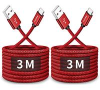 CLEEFUN USB C Cable (3M,2-Pack), Durable Braided Long USB A to Type C Fast Charging Phone Charger Lead Compatible with Samsung Galaxy Note 10 20 S10 S9 S8 S20 Plus A20e A40 A50 A70,PS5 Controller