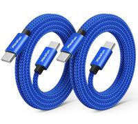 CLEEFUN USB C to USB C Cable (1.8M,2-Pack), USB Type C to C 60W PD Fast Charging Charger Cord Compatible With Samsung Galaxy S21 S20 fe Ultra Plus Note 20 10 + A51 A71 A80 A90, Pixel 5 4 3 XL