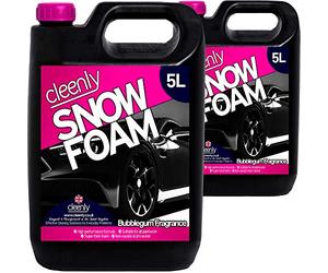 Cleenly Bubblegum Snow Foam - High Performance Formula with Super Thick Foam - Non Caustic & pH Neutral Car Cleaning Pre Wash Shampoo - 10 Litres