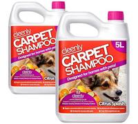 Cleenly Carpet Shampoo Cleaner Solution (10 litres) - Citrus Splash Fragrance - Safe for All Carpet Cleaning Machines - Effectively Removes Pet Odours