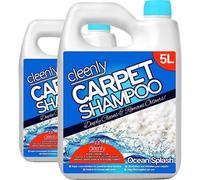 Cleenly Carpet Shampoo Cleaner Solution (10 Litres) - Ocean Splash Fragrance - Safe For All Carpet Cleaning Machines