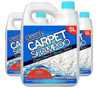 Cleenly Carpet Shampoo Cleaner Solution (15 Litres) - Ocean Splash Fragrance - Safe For All Carpet Cleaning Machines