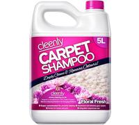 Cleenly Carpet Shampoo Cleaner Solution (5 litres) Safe for All Carpet Cleaning Machines - Effectively Removes Pet Odours, Floral Fresh