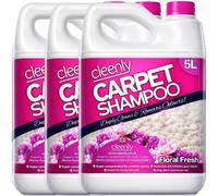 Cleenly Carpet Shampoo Cleaner Solution - Floral Fresh Fragrance - Safe For All Carpet Cleaning Machines 15L