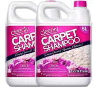 Cleenly Carpet Shampoo Cleaner Solution - Floral Fresh Fragrance - Safe for All Carpet Cleaning Machines 10L