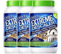Cleenly Extreme Descaler for Kettles, Coffee Machines, Shower Heads, Irons, and More! (3 x 1 Litre) - Super Strong Descaler Liquid