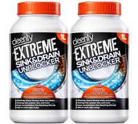 Cleenly Extreme Sink & Drain Cleaner & Unblocker Liquid (2 x 1 Litre) - Heavy Duty Formula for Bathroom, Kitchen, Drains, and More Item Name (aka Title)
