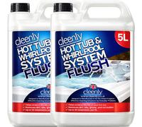 Cleenly Hot Tub & Whirlpool System Flush - Removes Dirt, Grime & Biofilm - Sterilises and Deeply Clean 10L