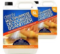 Cleenly Multipurpose Sanitiser and Deodoriser Removes Dirt Germs Stains & Odours Breaks Down Urine Salts 10L
