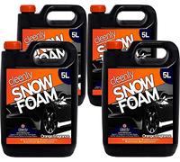 Cleenly Orange Snow Foam - High Performance Formula with Super Thick Foam - Non Caustic & pH Neutral Car Cleaning Pre Wash Shampoo - 4 x 5 Litres